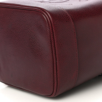 Chanel Caviar Vanity Cosmetic Case Burgundy 9 of 11