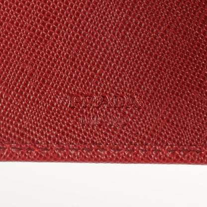 Prada Saffiano Metal Compact Wallet Rubino 9 of 10