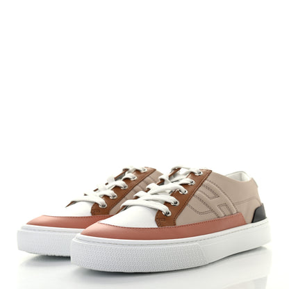 Hermes Calfskin Deep Sneakers 37.5 Multicolor White Gold 3 of 8