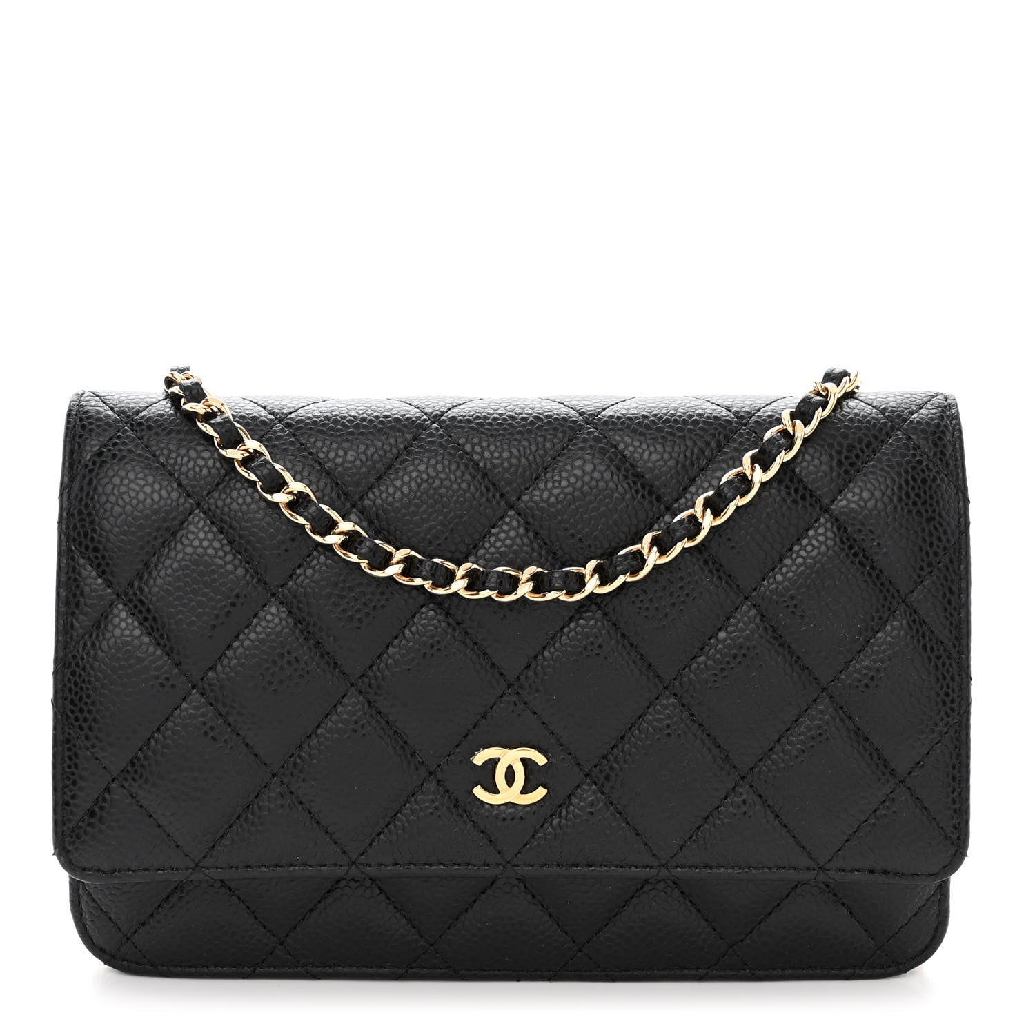 Chanel Caviar Quilted Wallet on Chain WOC Black 1 of 12