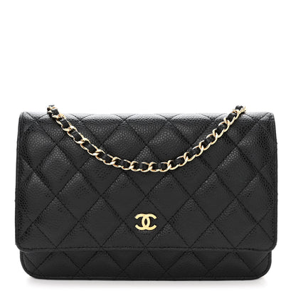 Chanel Caviar Quilted Wallet on Chain WOC Black 1 of 12