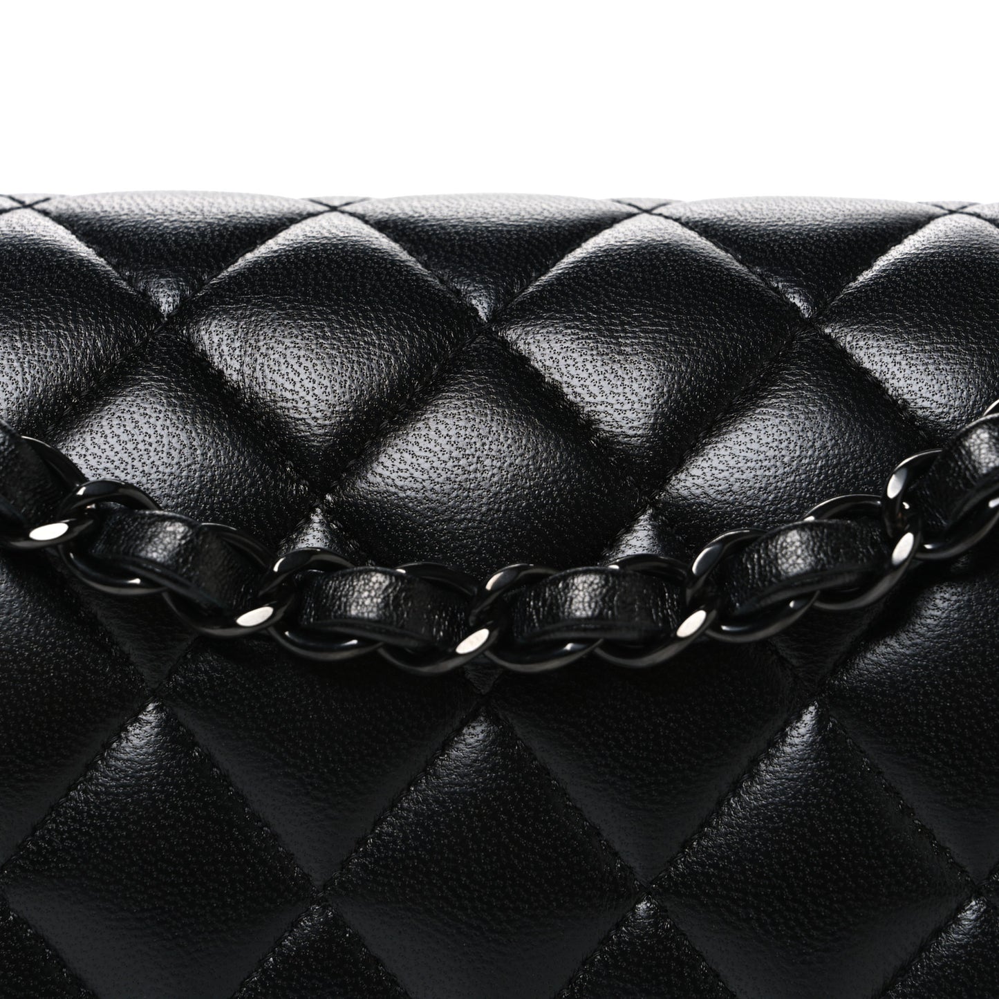Lambskin Quilted Small Double Flap So Black