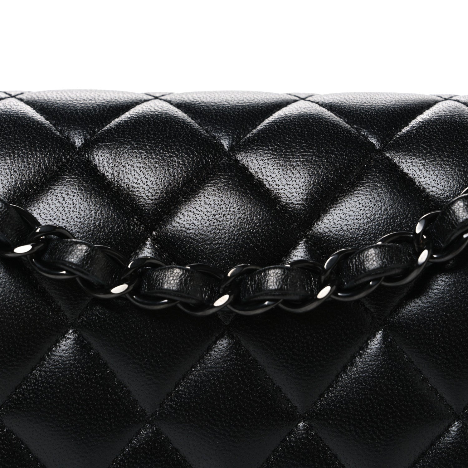 Chanel Lambskin Quilted Small Double Flap So Black 7 of 9