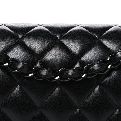 Chanel Lambskin Quilted Small Double Flap So Black 7 of 9