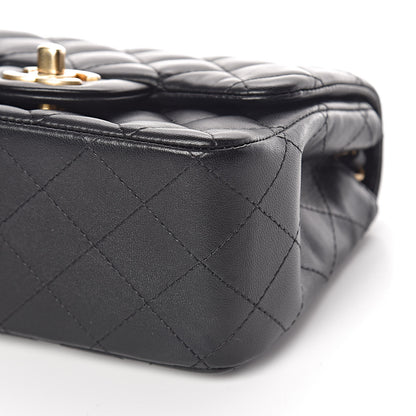 Chanel Lambskin Quilted Mini Square Flap Black 6 of 10