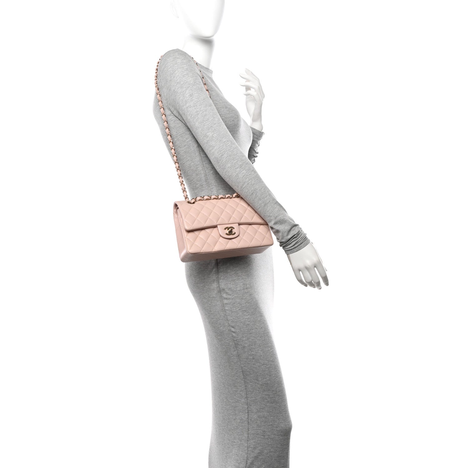 Chanel Caviar Quilted Small Double Flap Light Pink 3 of 10