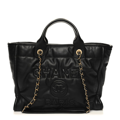 Chanel Calfskin Small Deauville Tote Black 1 of 11