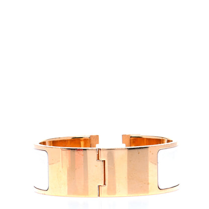 Hermes Enamel Wide Clic Clac H Bracelet PM White 3 of 6