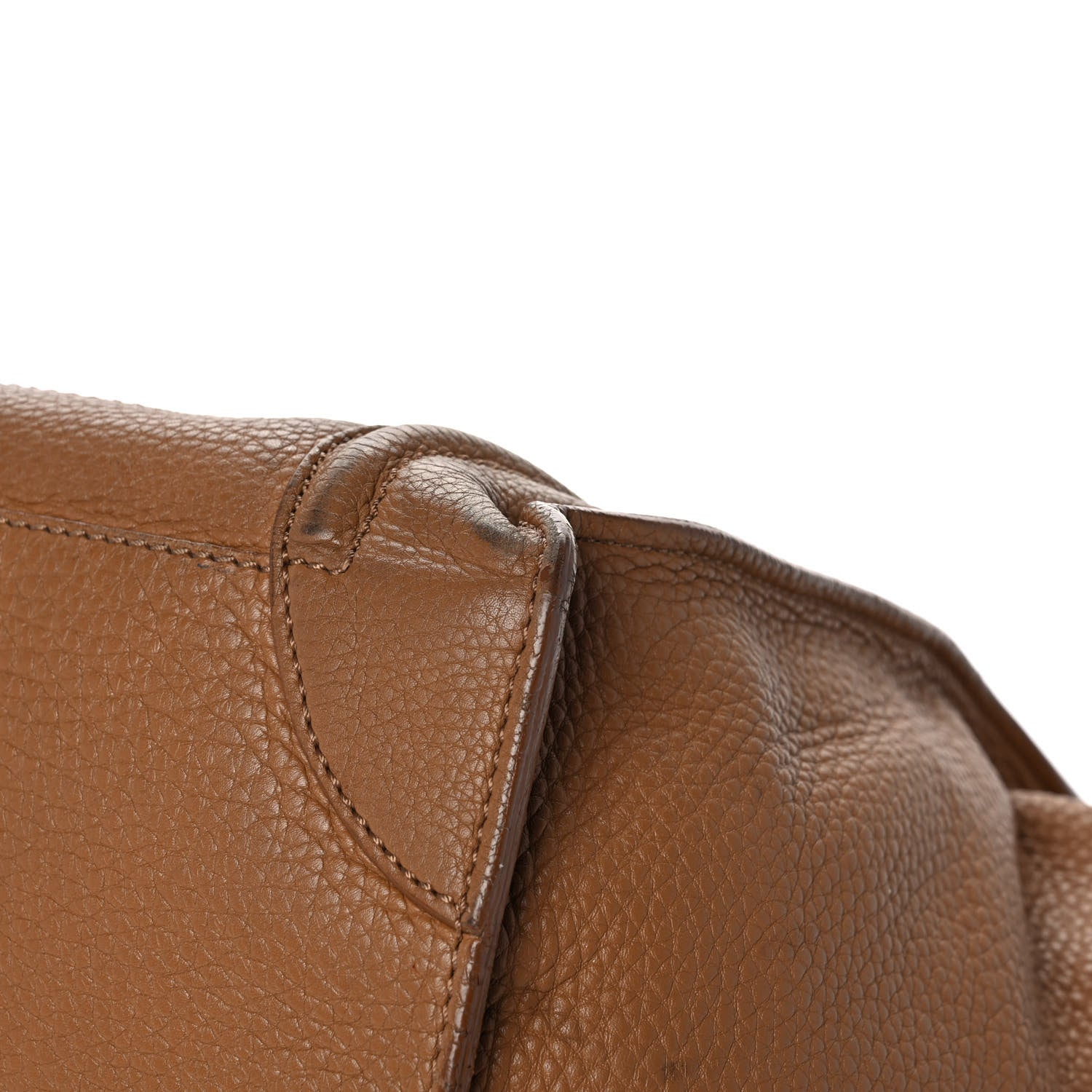 Celine Drummed Calfskin Mini Luggage Camel 8 of 15