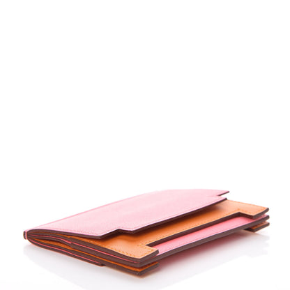 Hermes Swift Rabat H 8CC Card Holder Rose Azalee Orange 4 of 8