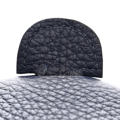Hermes Taurillon Clemence Quadrille Evelyne III PM Bleu Nuit Bleu Saphir Anemone Capucine 7 of 11