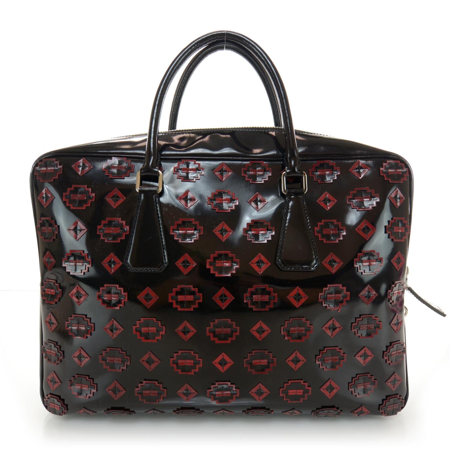 Prada Spazzolato Patch Briefcase Nero Black 3 of 8