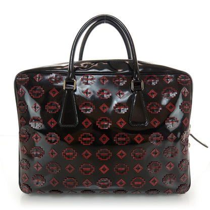 Prada Spazzolato Patch Briefcase Nero Black 3 of 8