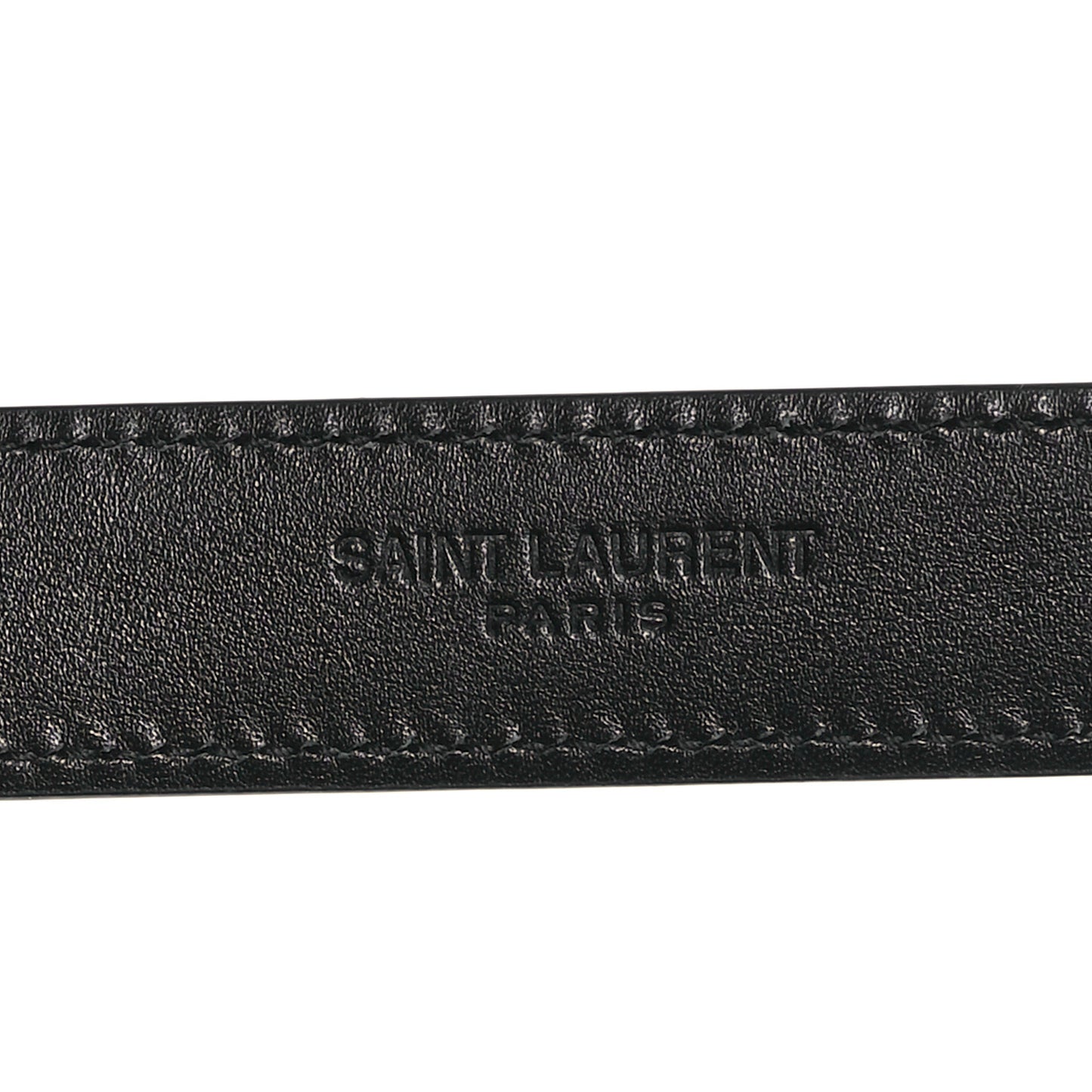 Smooth Calfskin Monogram Narrow Square Buckle Belt 65 26 Black