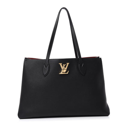 Louis Vuitton Grained Calfskin Lockme Shopper Black 1 of 12