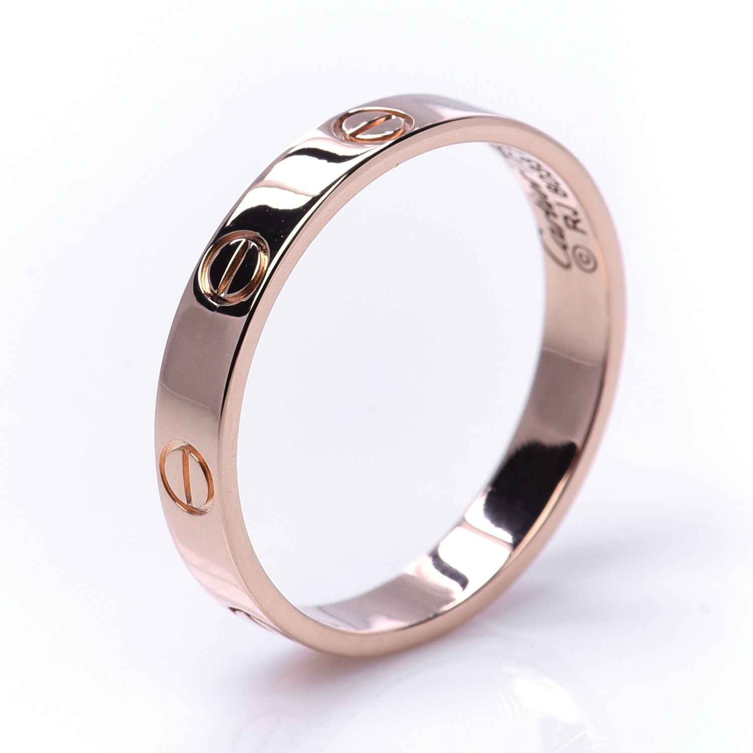 Cartier 18K Pink Gold 3.5mm LOVE Wedding Band Ring 58 8.25 5 of 5