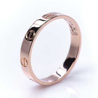 Cartier 18K Pink Gold 3.5mm LOVE Wedding Band Ring 58 8.25 5 of 5