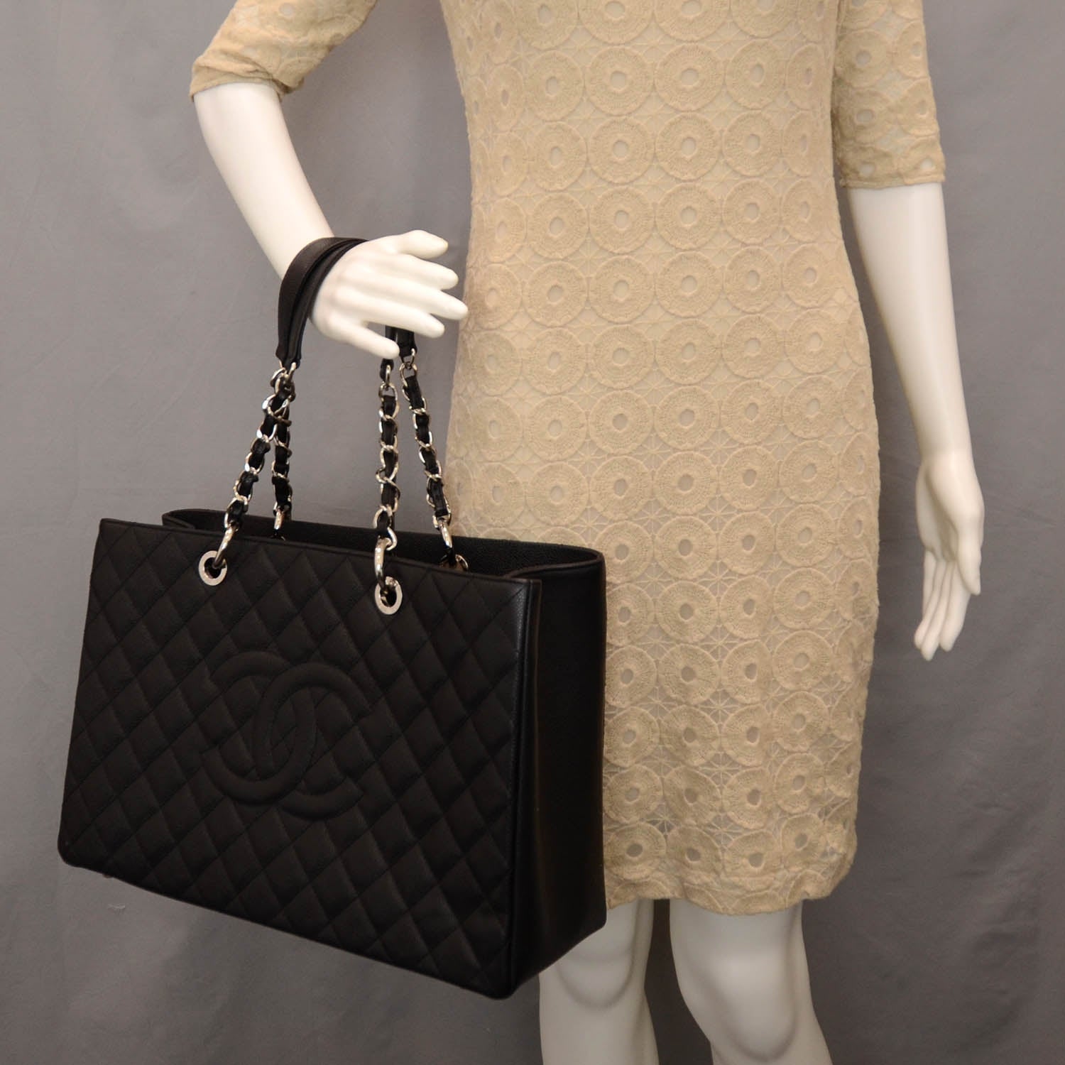 Chanel Caviar XL Grand Shopping Tote GST Black 2 of 10