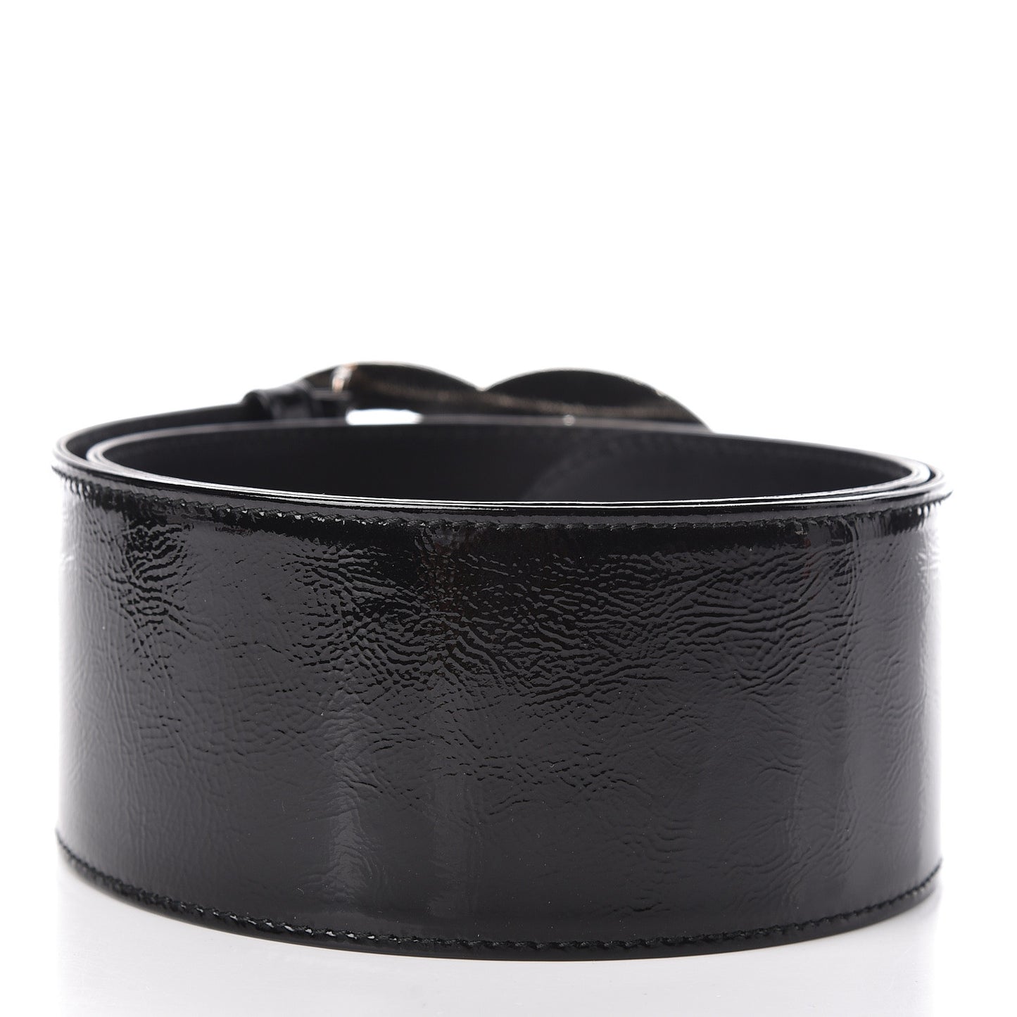 Patent Calfskin CC Wide Belt 80 32 Black