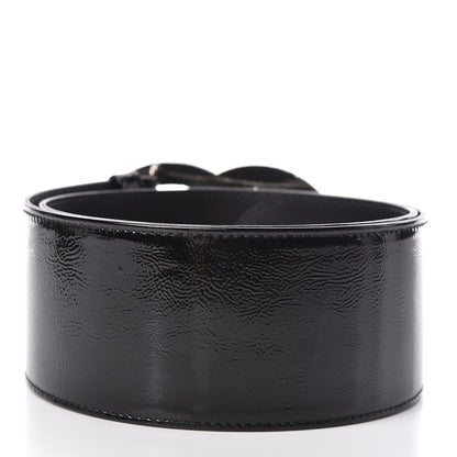 Chanel Patent Calfskin CC Wide Belt 80 32 Black 3 of 8