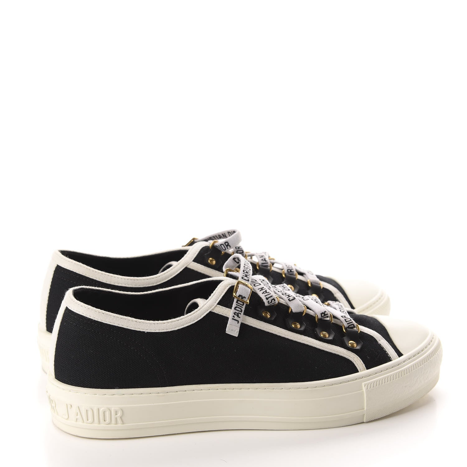 Christian Dior Canvas Womens Walk'n Dior Low Top Sneakers 40 Black 4 of 10
