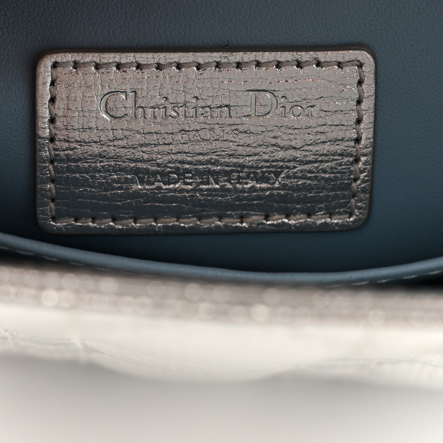 Christian Dior Metallic Grained Calfskin Cannage Small Lucky Badges My Lady Dior Silver 6 of 14