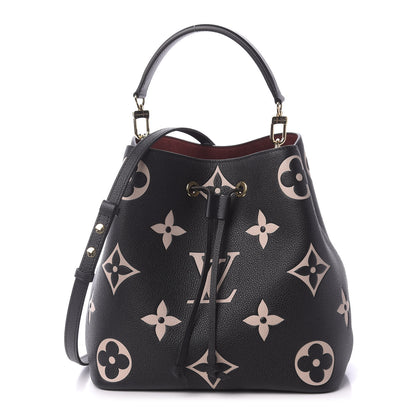 Louis Vuitton Empreinte Monogram Giant Neonoe MM Black Beige 1 of 11