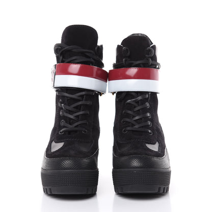 Louis Vuitton Suede Calfskin Laureate Platform Desert Boots 36 Black 2 of 7