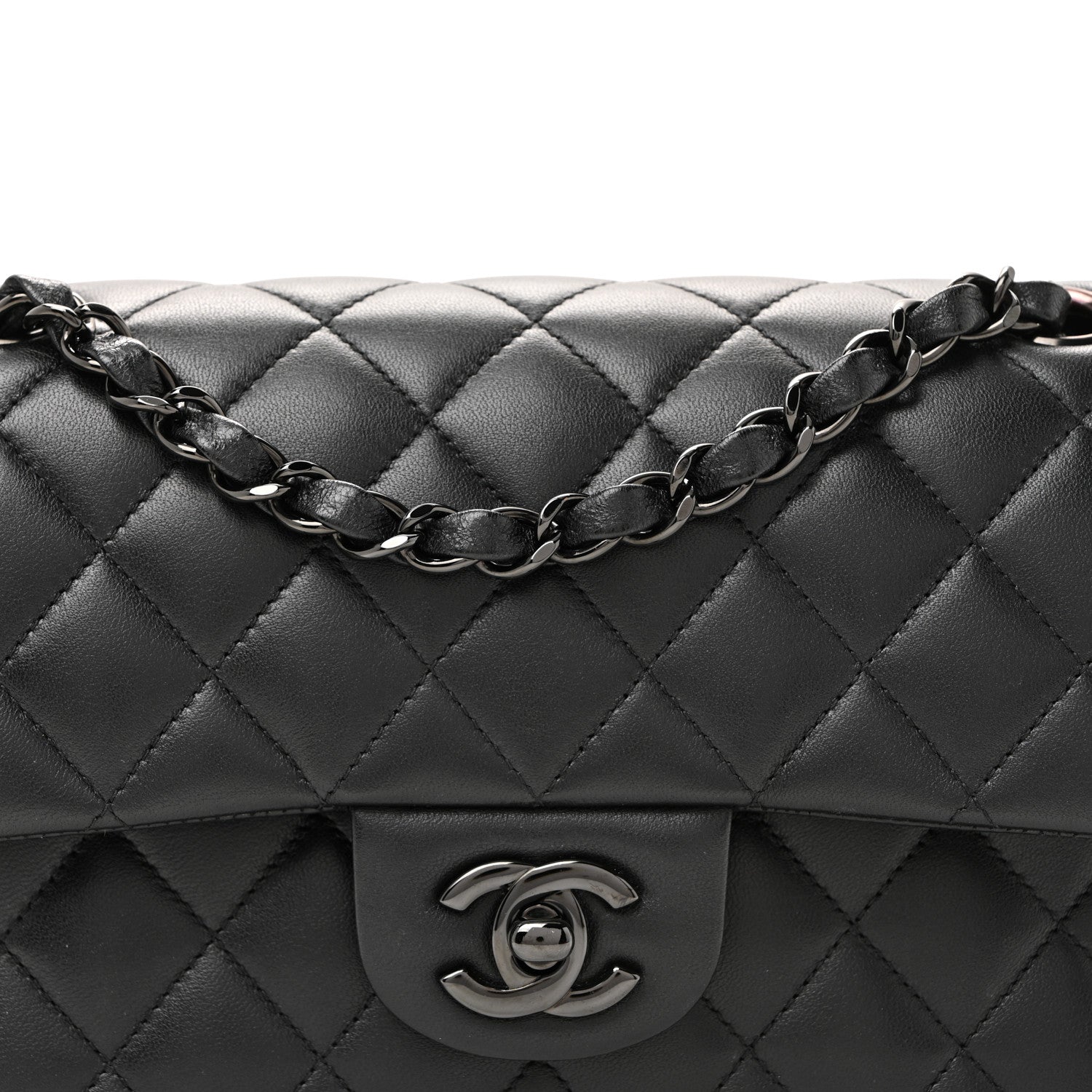 Chanel Lambskin Quilted Small Double Flap So Black 20 of 40