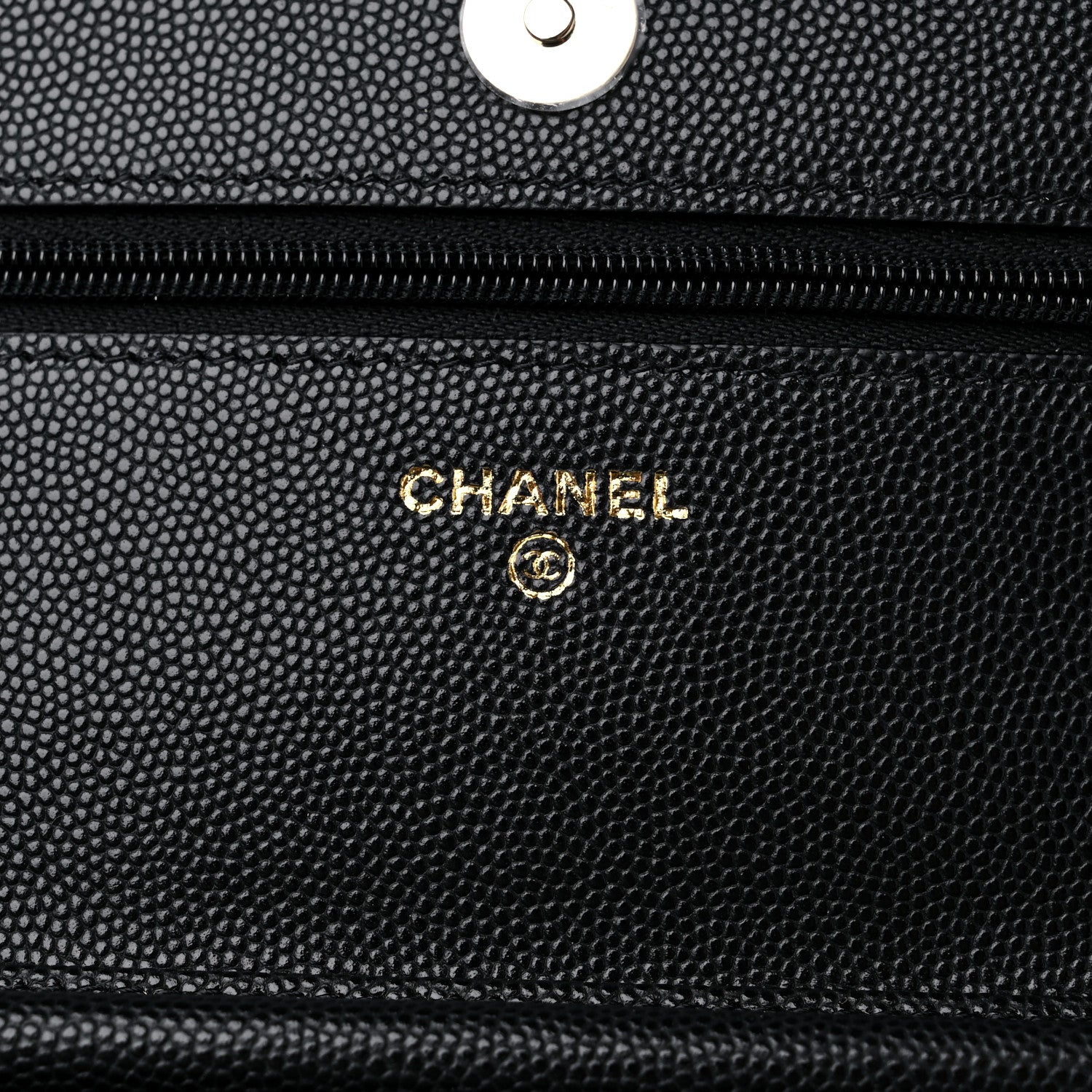 Chanel Caviar Quilted Crystal Enamel CC Wallet On Chain WOC Black 6 of 10