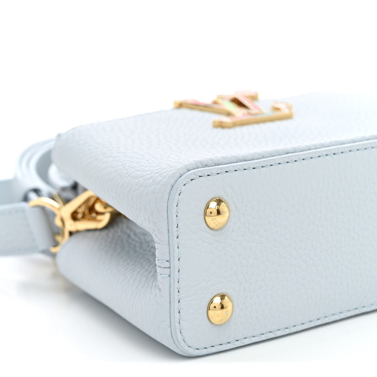 Louis Vuitton LV X TM Taurillon Capucines East West Mini Olympe Blue 8 of 11