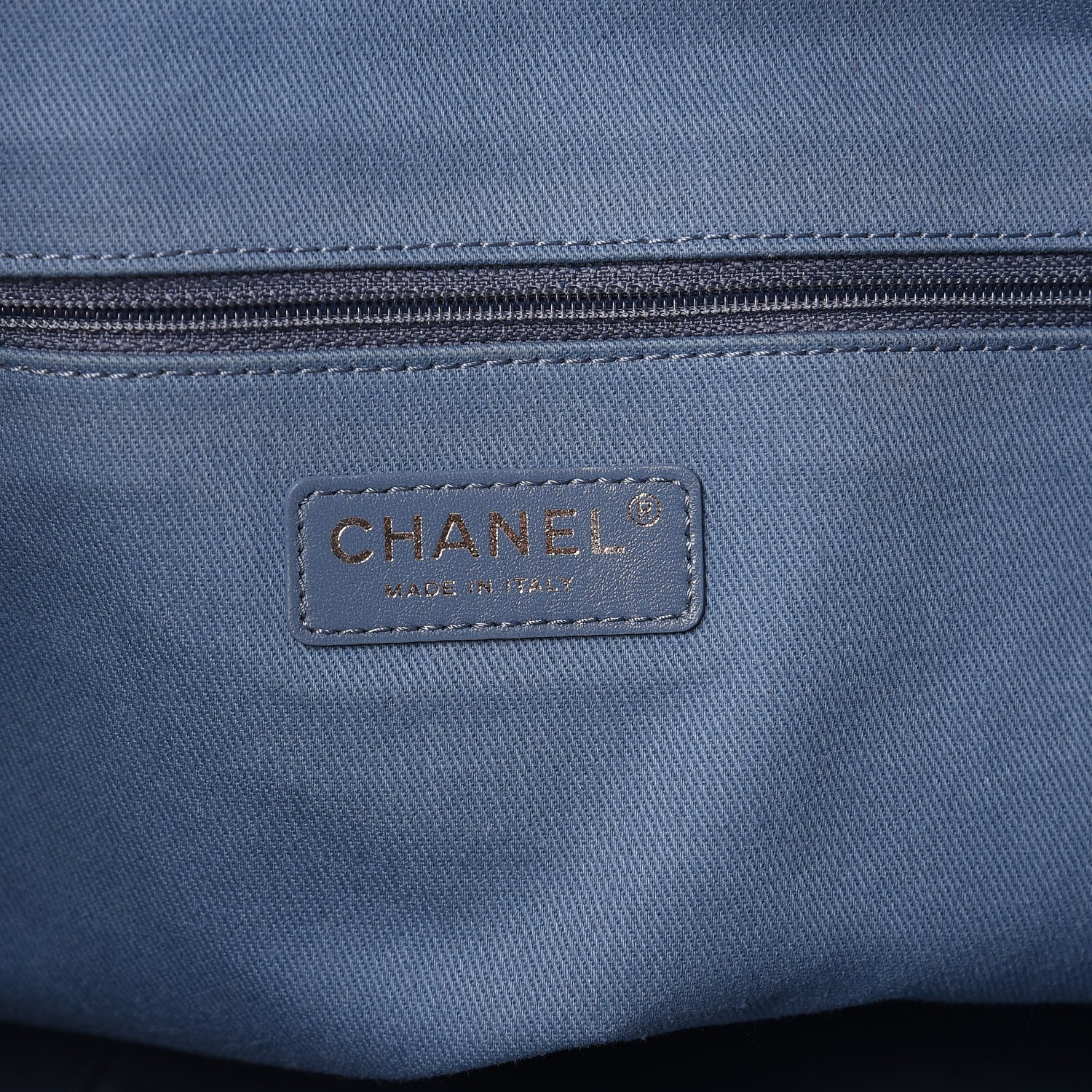 Chanel Woven Straw Raffia Large Deauville Tote Blue 8 of 13