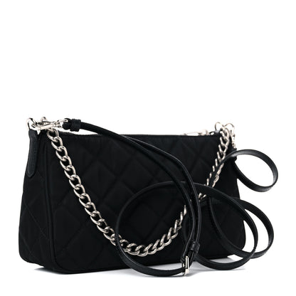 Prada Nylon Tessuto Impuntu Quilted Crossbody Bag Black 2 of 11