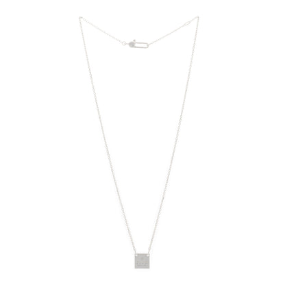 Gucci Sterling Silver Logo Square Tag Necklace 2 of 4