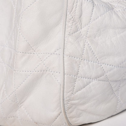 Christian Dior Lambskin Cannage Drawstring Bag White 16 of 24