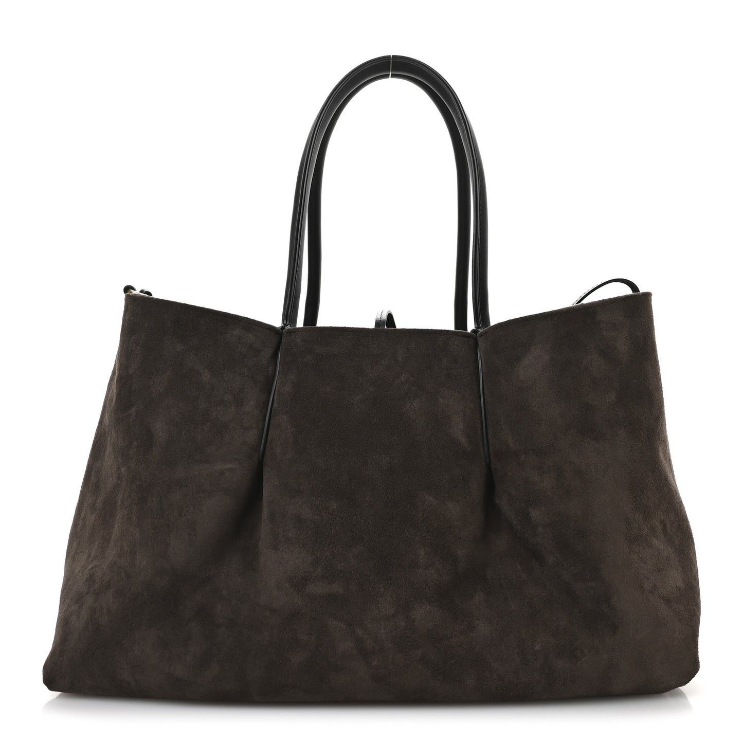 Calfskin Intrecciato Large Pinacoteca Reversible Tote Black Fondant