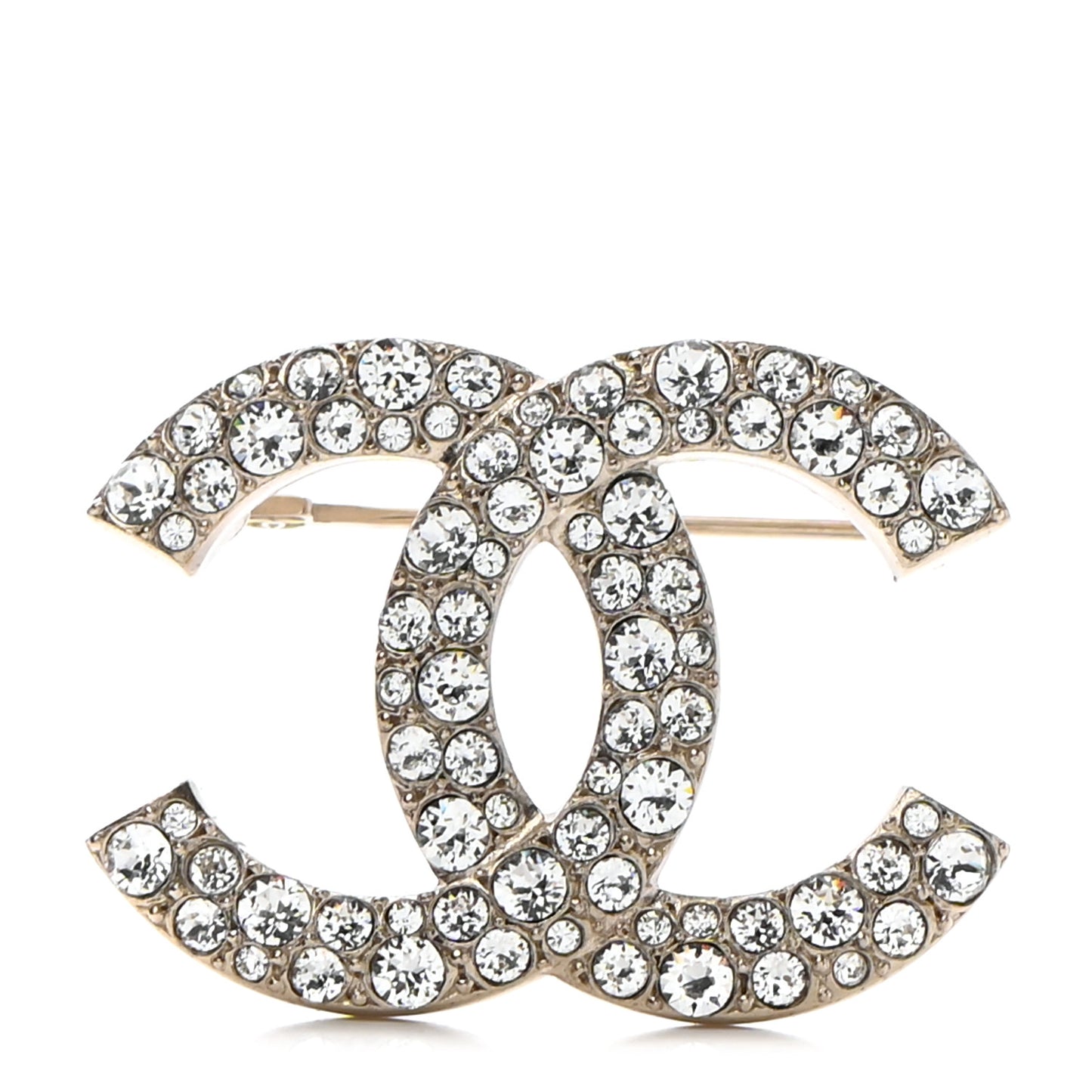 Crystal Palais Garnier CC Brooch Gold