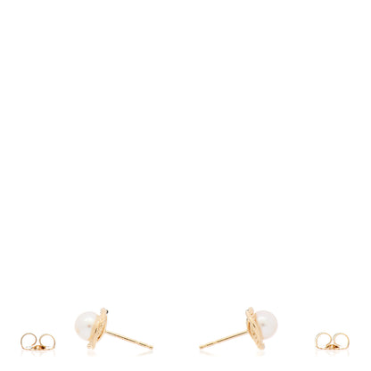 David Yurman 18K Yellow Gold Freshwater Pearl 6mm Infinity Earrings 3 of 3
