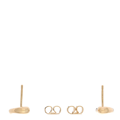 Tiffany 18K Yellow Gold 10mm Elsa Peretti Full Heart Earrings 3 of 4