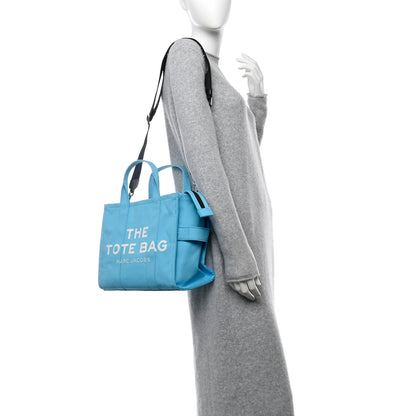 Marc Jacobs Cotton Canvas Medium The Traveler Tote Bag Aqua 2 of 13