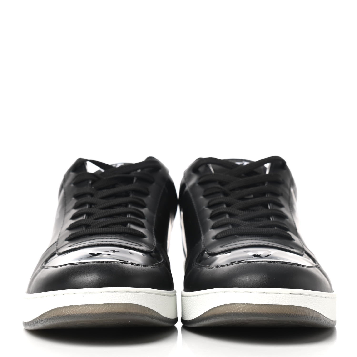 Louis Vuitton Calfskin Monogram Mens Rivoli Sneakers 9.5 Black 2 of 7