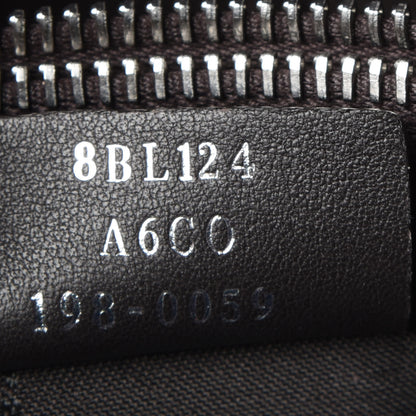 Fendi Vitello Dolce Bi-Color FF 1974 Embossed Medium By The Way Boston Bag Nebula Maya Black 8 of 13