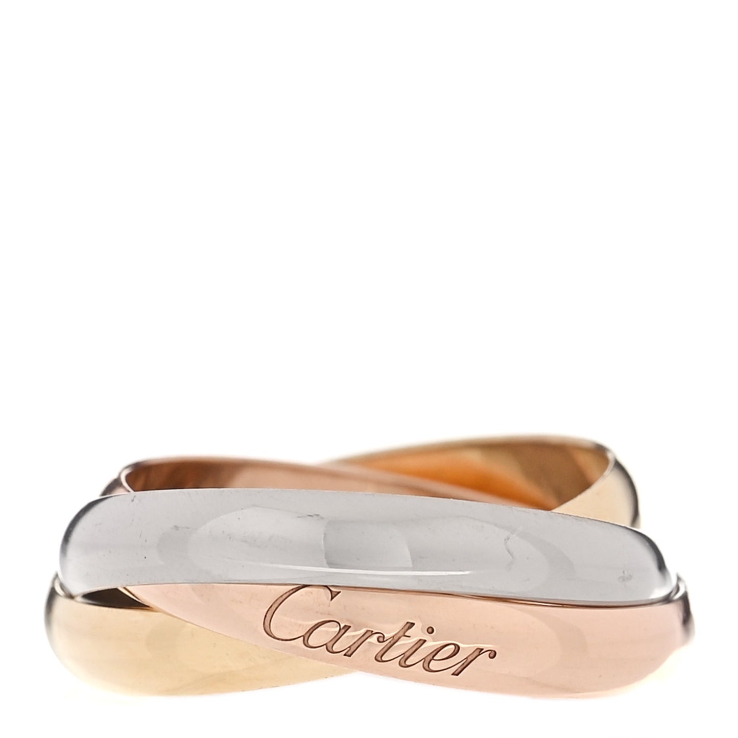 18K Pink Yellow White Gold Classic Trinity Ring 50 5.25