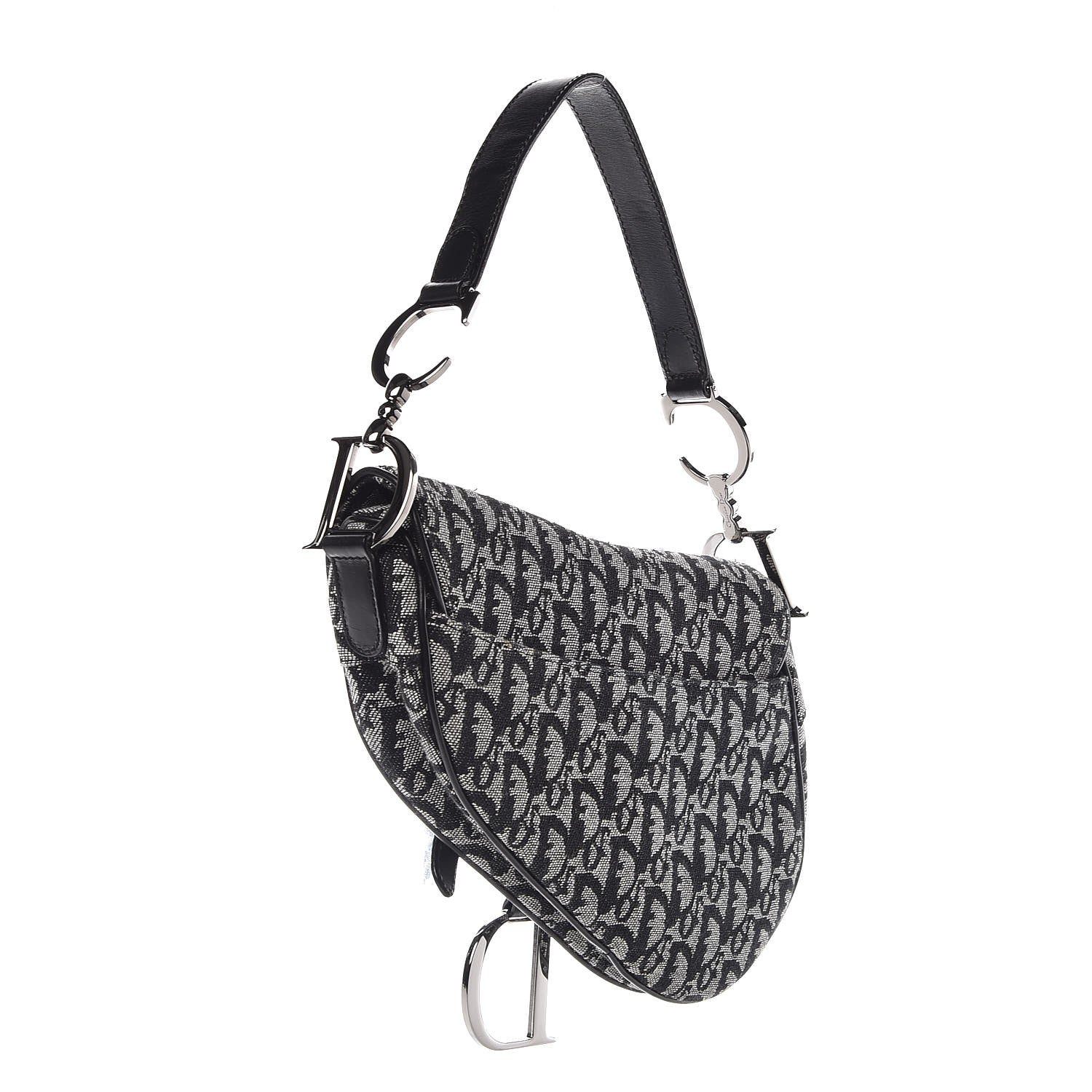 Christian Dior Monogram Saddle Bag Black 3 of 7