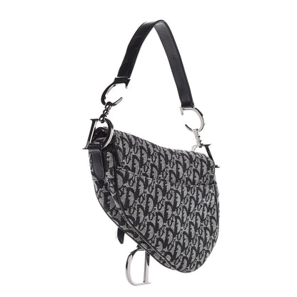 Christian Dior Monogram Saddle Bag Black 3 of 7