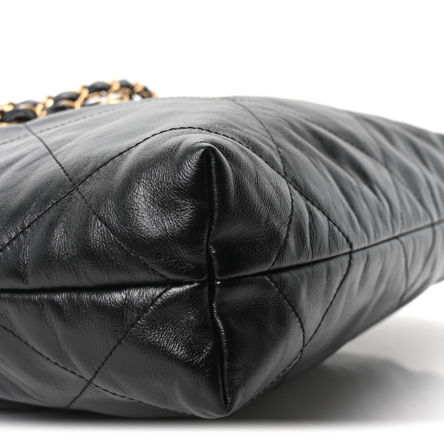 Chanel Shiny Calfskin Quilted Small Chanel 22 Black 9 of 10