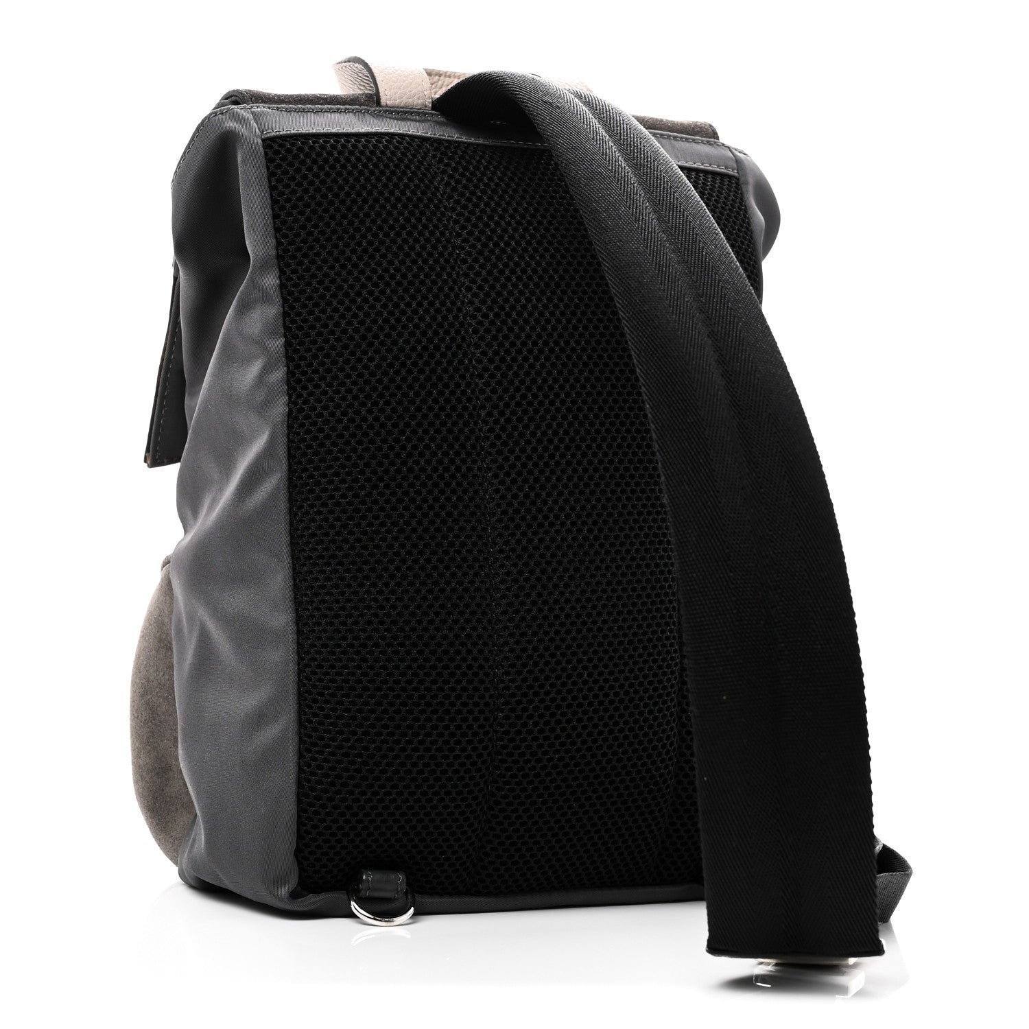 Fendi Suede Nylon Santander Cuoio Romano Bi-Color FF Embossed