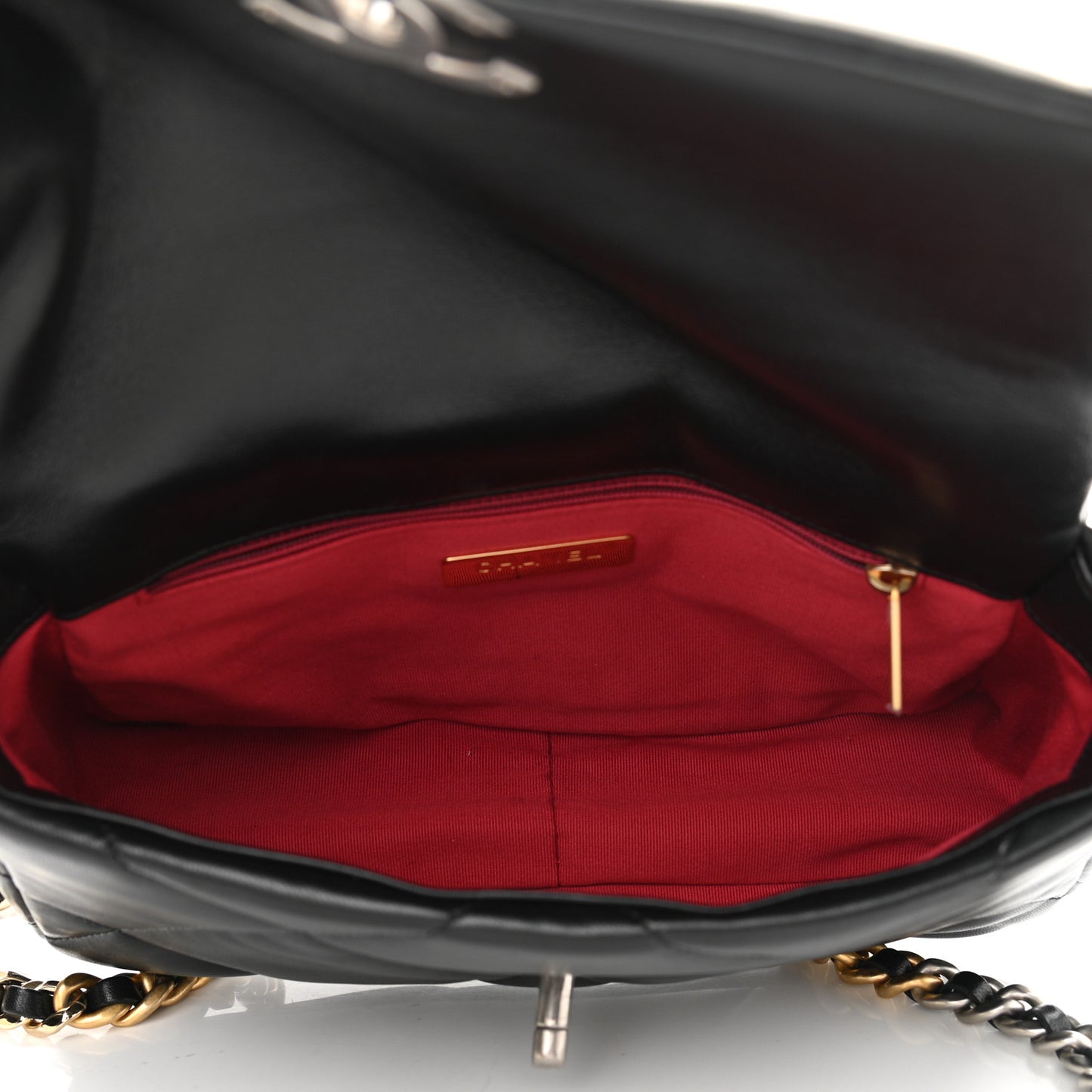 Lambskin Quilted Medium Chanel 19 Flap Black