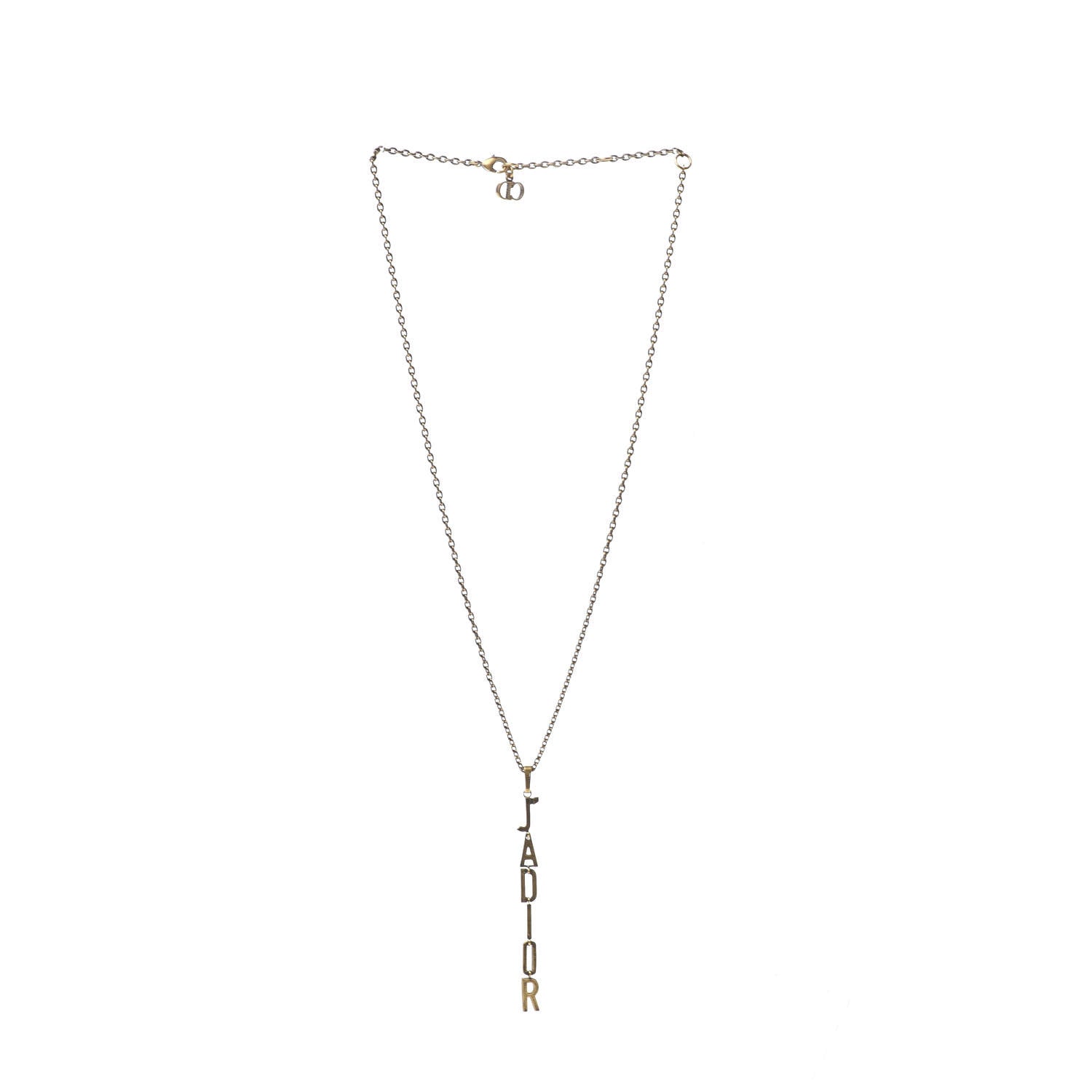 Christian Dior Metal J'Adior Long Necklace Aged Gold 3 of 4