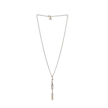 Christian Dior Metal J'Adior Long Necklace Aged Gold 3 of 4